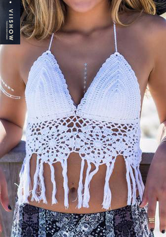 Crochet Tassel Crop Top